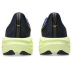 ASICS Novablast 5 Bleu nuit-Vert citron / Indigo Blue-Amber — vue arrière (1011B974-402)