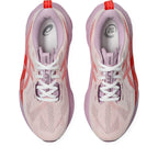 ASICS Novablast 5 Violet / Rose – White / Coral Reef – vue du dessus