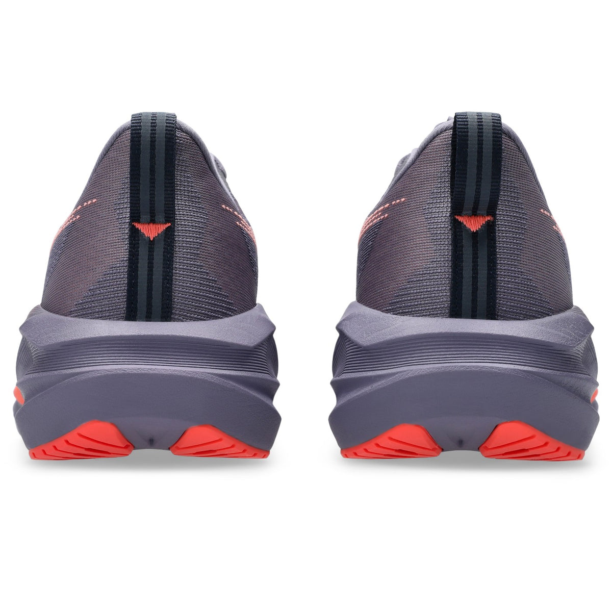 ASICS Novablast 5 Femme Violet-Corail / Greyish Purple-Coral Reef — vue arrière (1012B765-500)