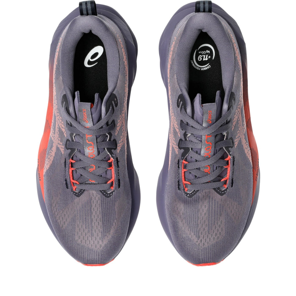 ASICS Novablast 5 Femme Violet-Corail / Greyish Purple-Coral Reef — vue dessus (1012B765-500)