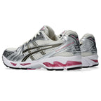 ASICS GEL-Kayano 14 Crème / Rose clair – paire en vue trois-quarts opposée
