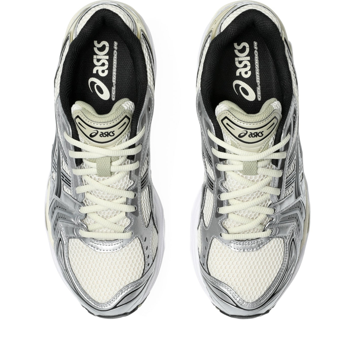 ASICS GEL-Kayano 14 Beige / Argent – vue du dessus
