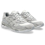ASICS GEL-NYC Crème-Gris nuage / Cream-Cloud Grey — vue avant extérieure (1203A663-101)