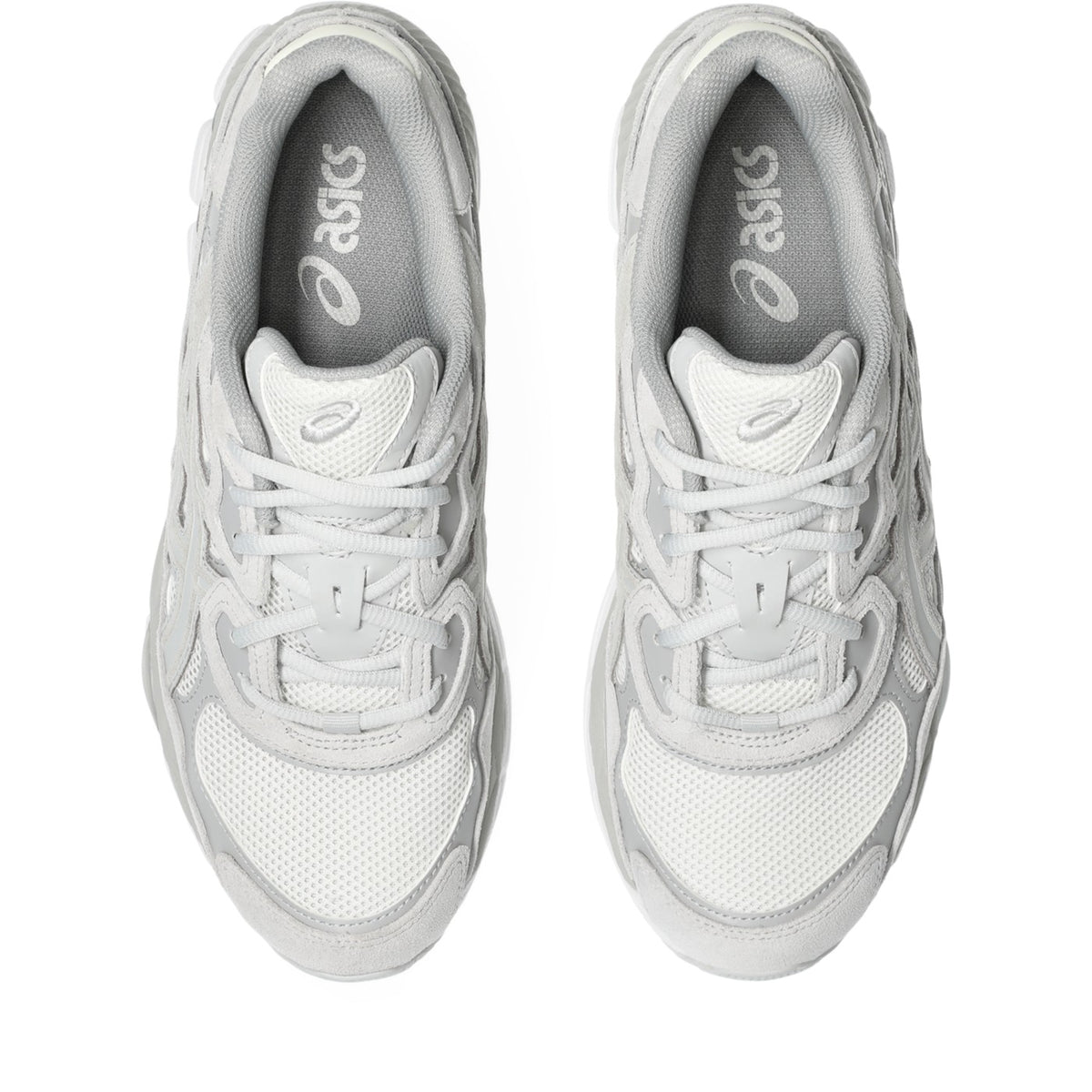 ASICS GEL-NYC Crème-Gris nuage / Cream-Cloud Grey — vue dessus (1203A663-101)