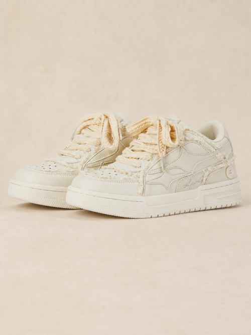 Baskets casual homme blanc crème — vue 1