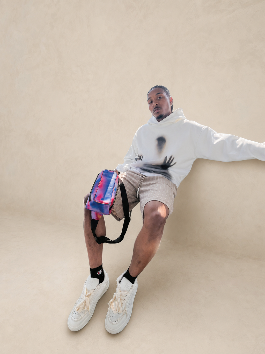 Baskets casual homme blanc crème — vue 4