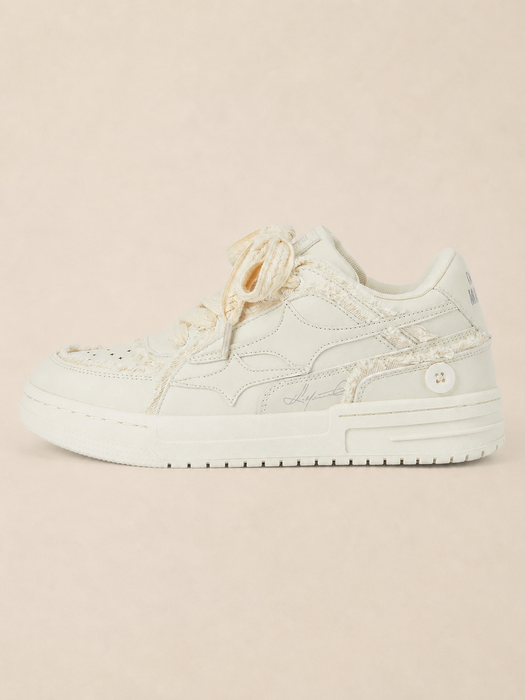 Baskets casual homme blanc crème — vue 6