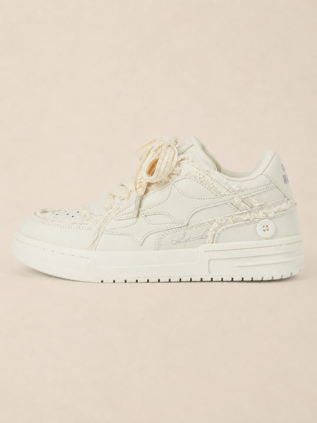 Baskets casual homme blanc crème — vue 6