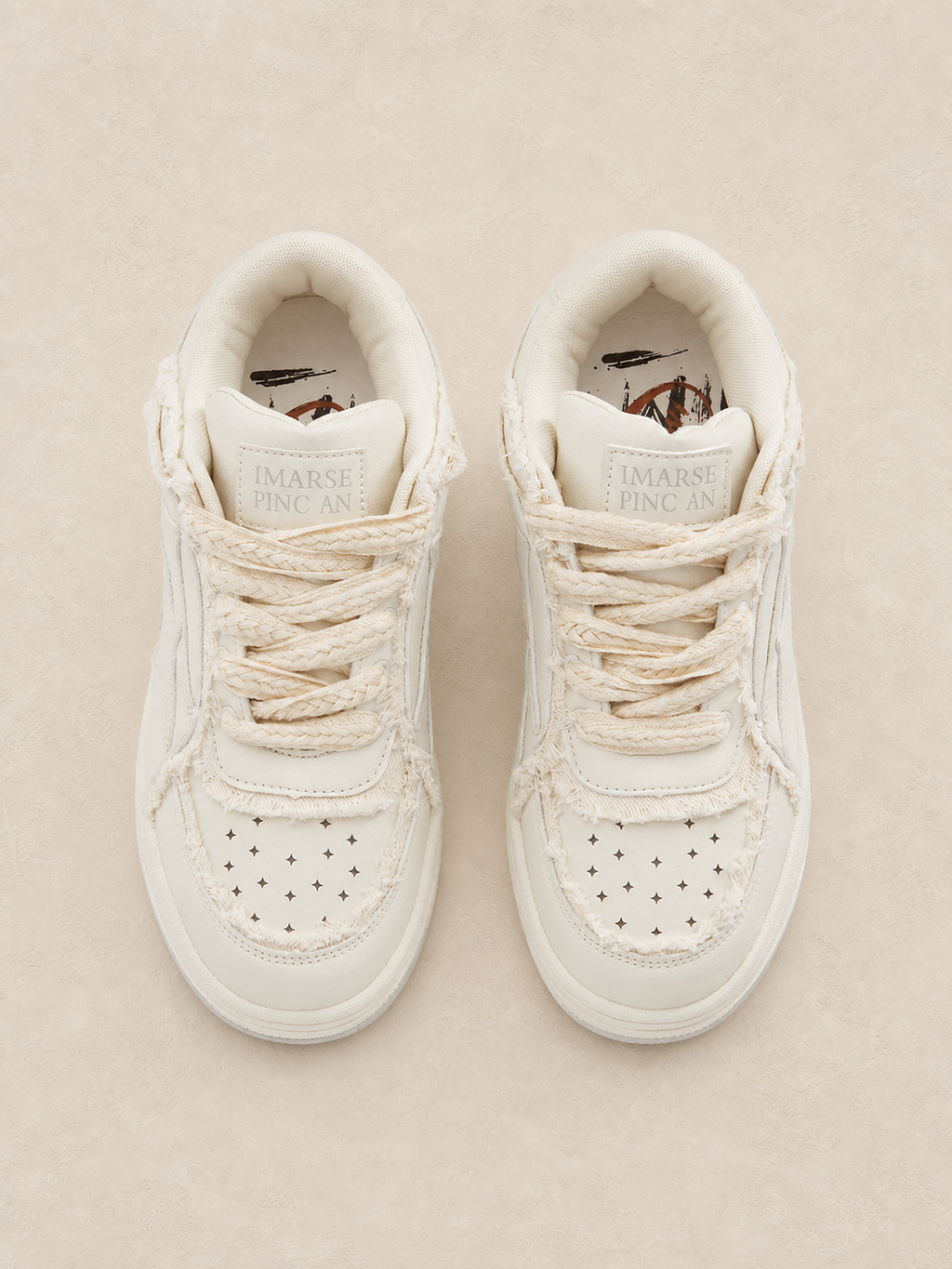 Baskets casual homme blanc crème — vue 7