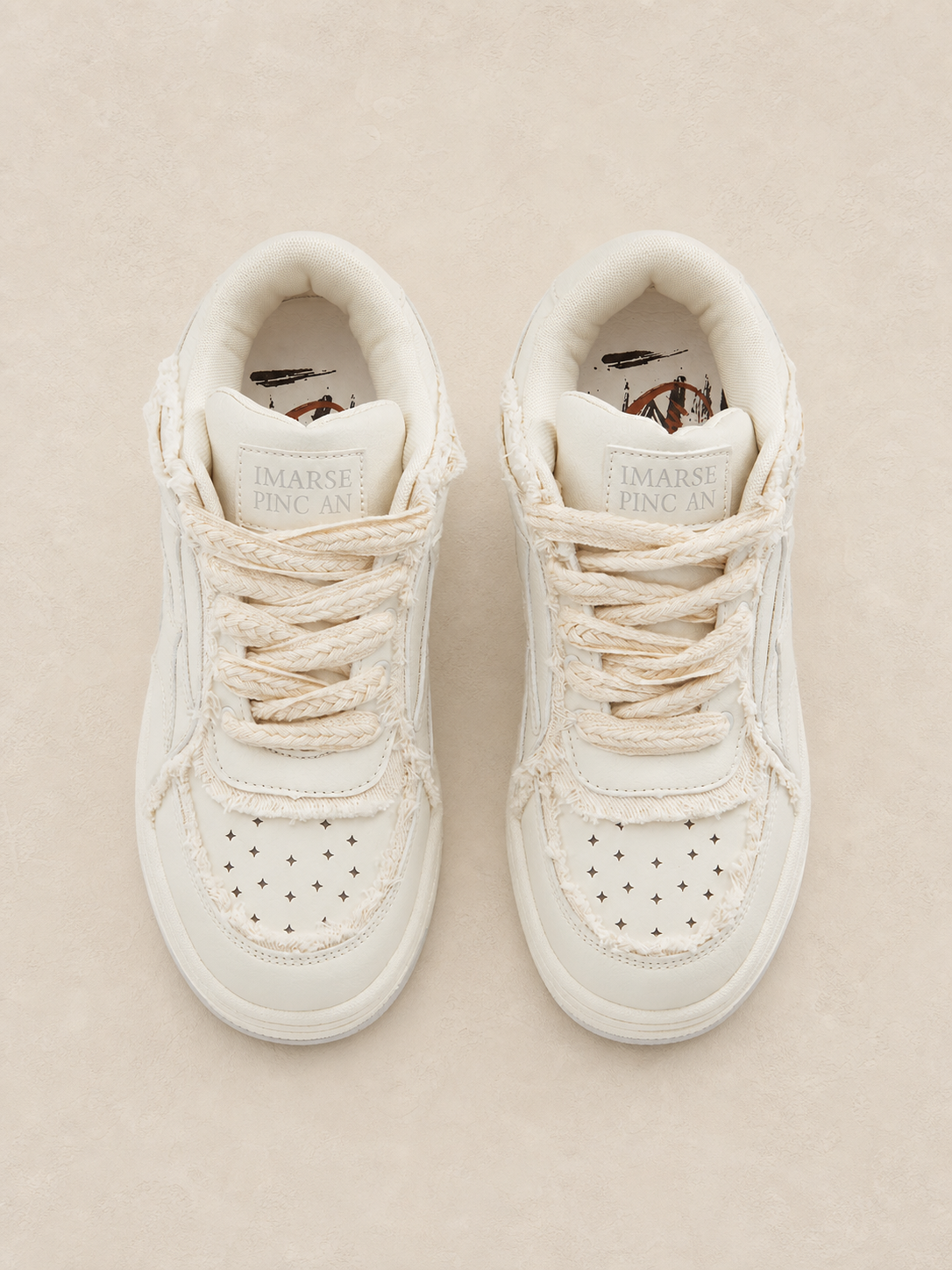 Baskets casual homme blanc crème — vue 7