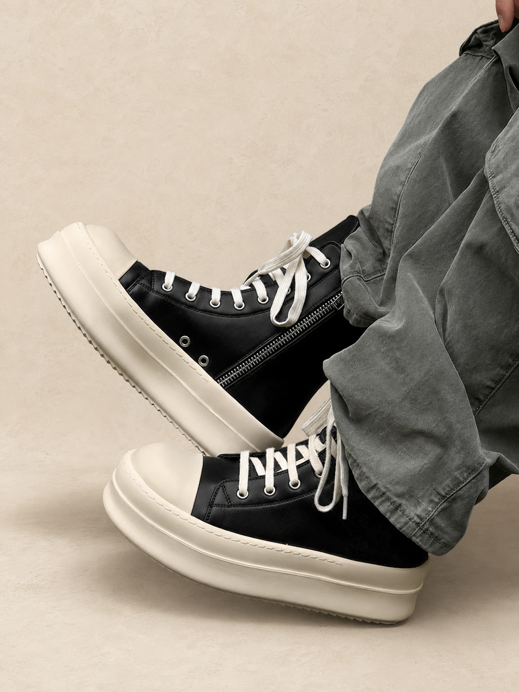 Baskets montantes homme zippées à plateforme — vue 5