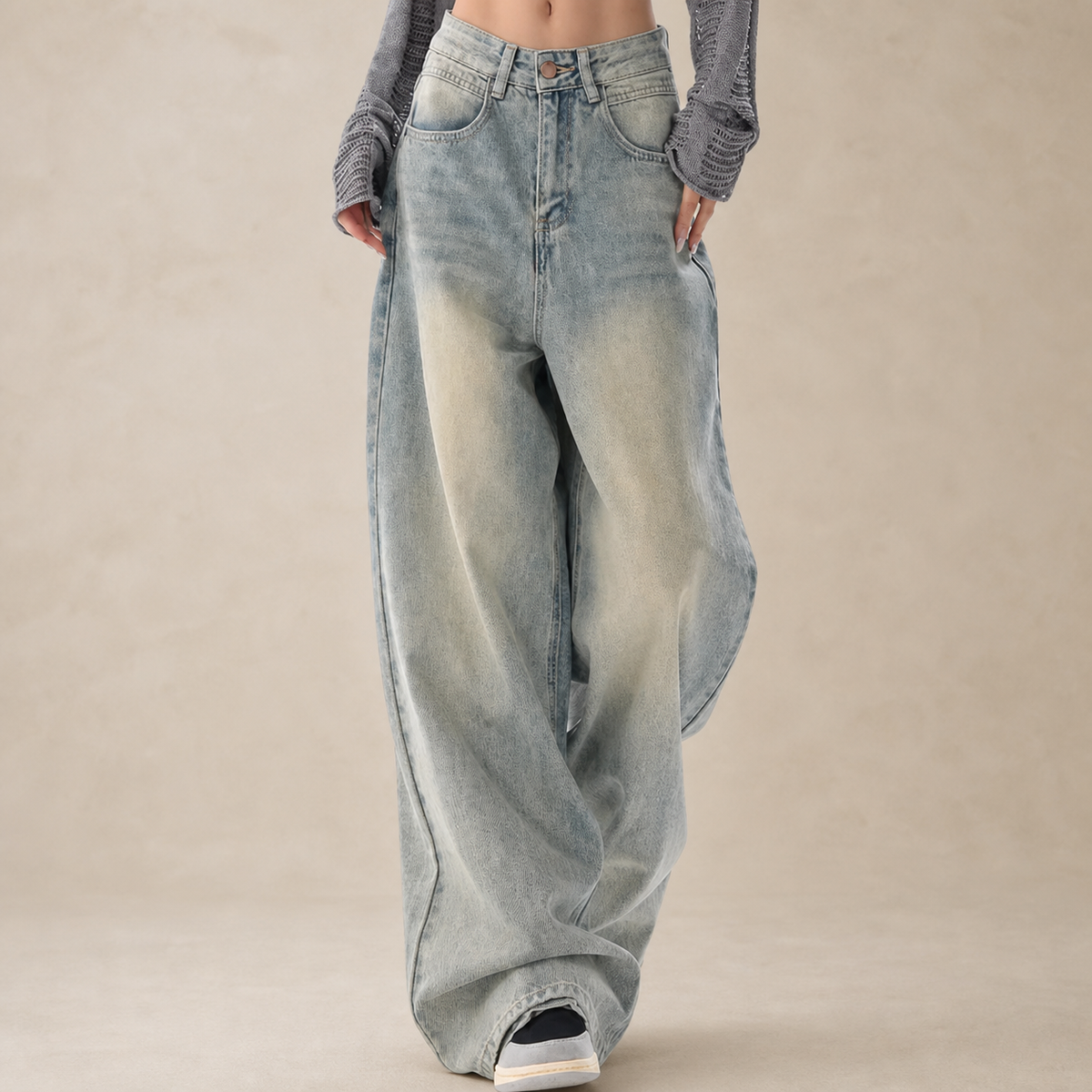 Jean baggy femme Y2K taille basse — vue 2
