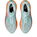 ASICS Novablast 5 Aqua / Orange – vue du dessus