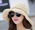 Chapeau de soleil d'été pliable pour femme – Accessoire de plage à larges bords — vue 3