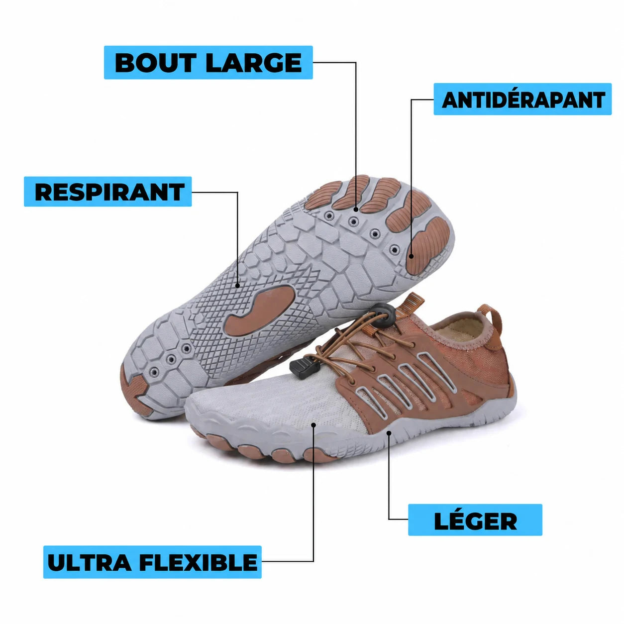 Luxeon Skin Pro – Chaussures pieds nus unisexes drop zéro, semelle 4 mm – vue 15