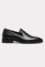Mocassins homme en cuir italien à semelle rouge – vue 1