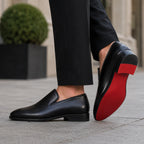 Mocassins homme en cuir italien à semelle rouge – vue 13