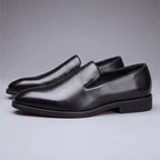 Mocassins homme en cuir italien à semelle rouge – vue 4