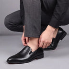 Mocassins homme en cuir italien à semelle rouge – vue 5