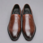 Mocassins homme en cuir italien à semelle rouge – vue 8