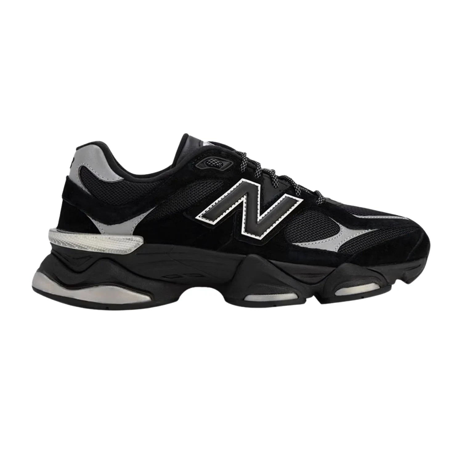 New Balance 9060 unisexe – Noir / Argent – vue 1
