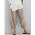 Pantalon en lin femme léger et respirant à coupe fluide – Elena – vue 1
