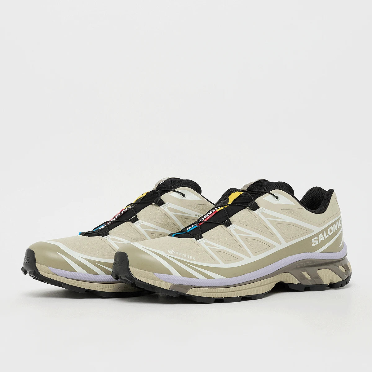 Salomon XT-6 GORE-TEX – Eucalyptus / Silver Sage / Cosmic Sky – paire trois quarts