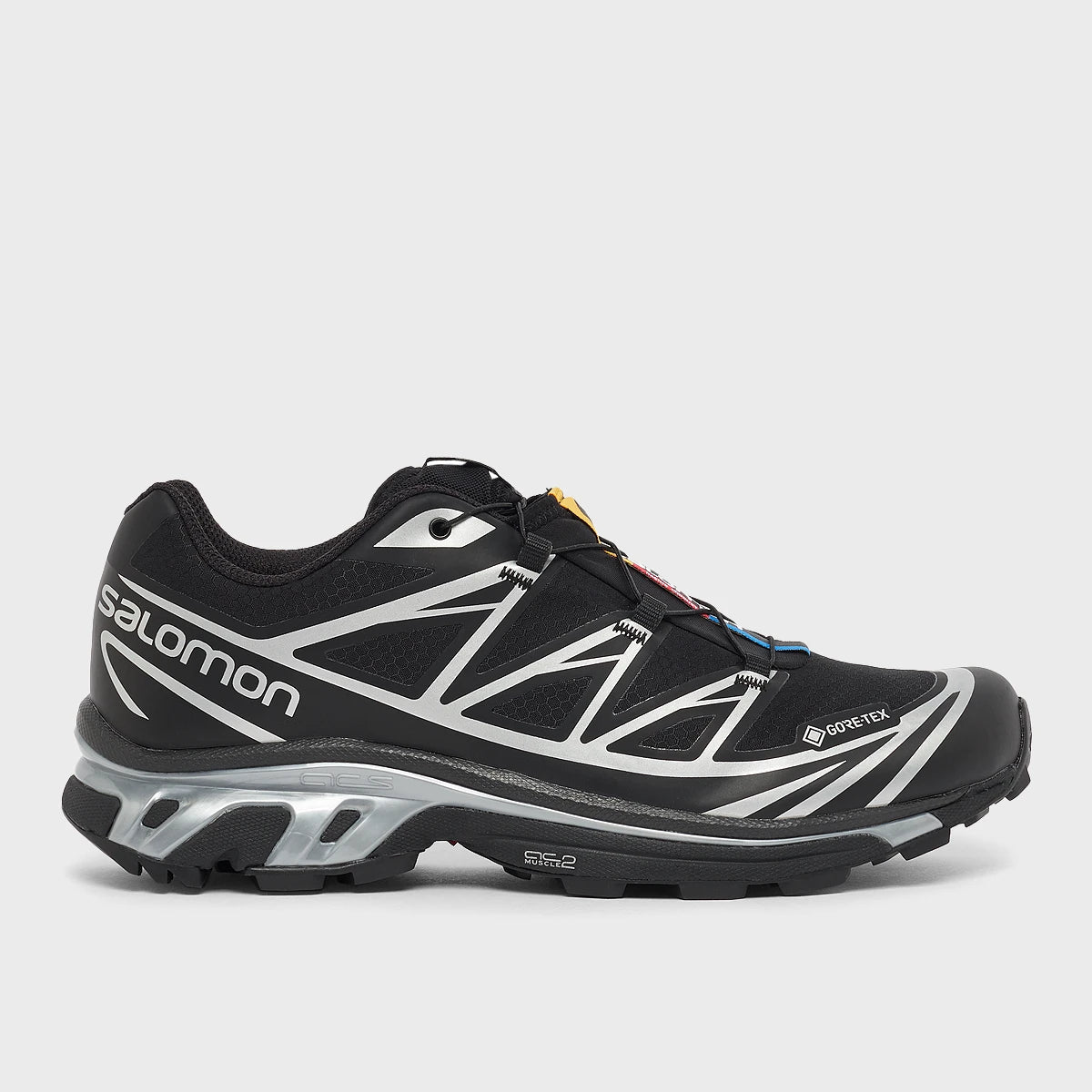 Salomon XT-6 GORE-TEX – Noir & Argent – profil exterieur