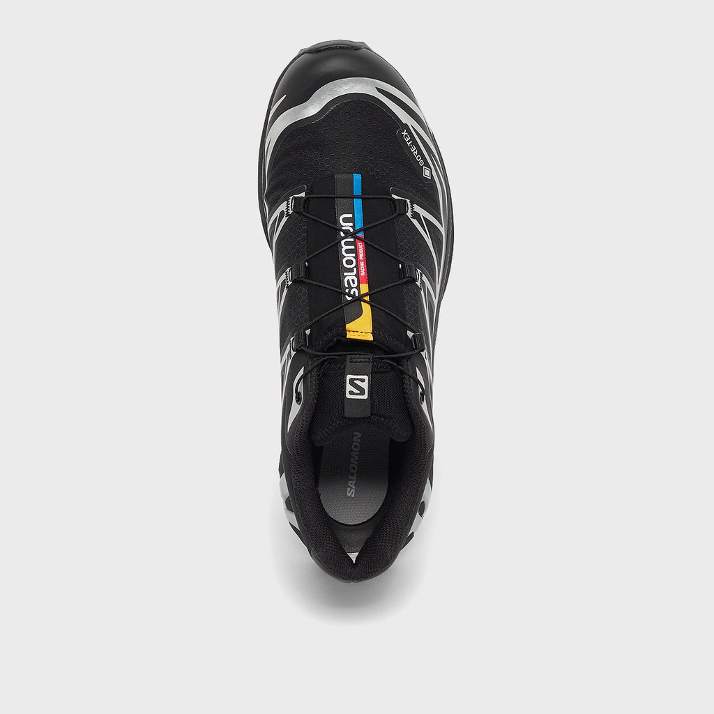 Salomon XT-6 GORE-TEX – Noir & Argent – vue dessus