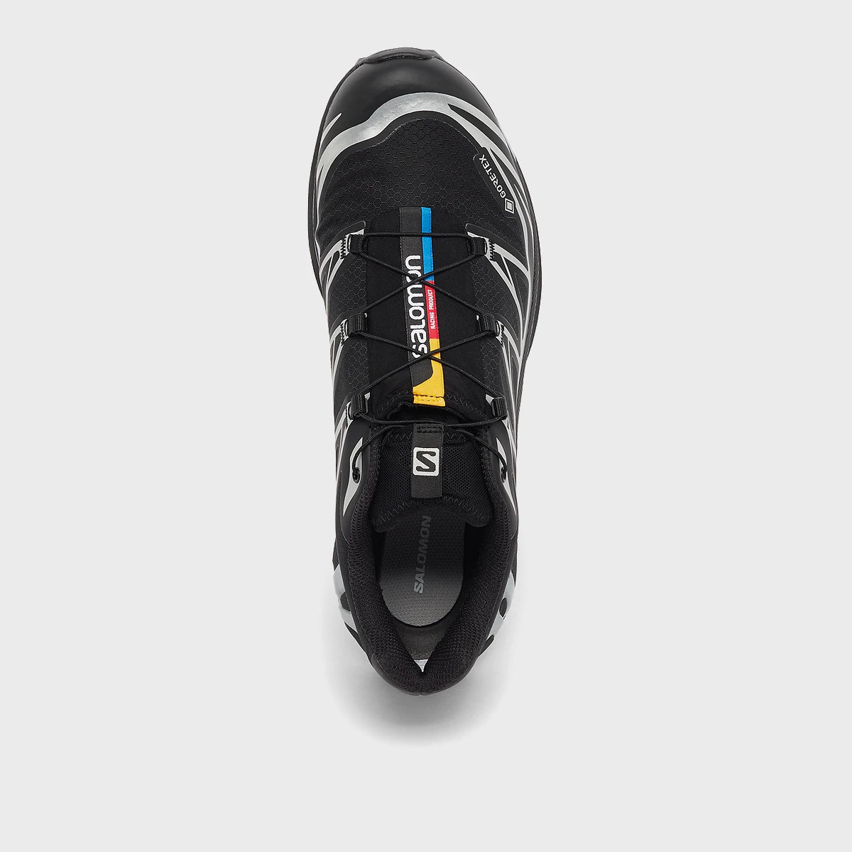 Salomon XT-6 GORE-TEX – Noir & Argent – vue dessus