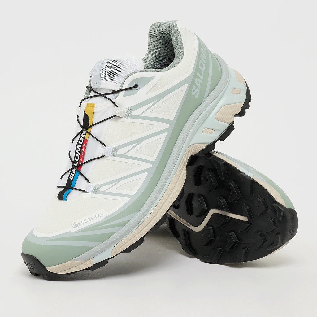 Salomon XT-6 GORE-TEX – White / Green Milieu / Ice Flow – paire semelle