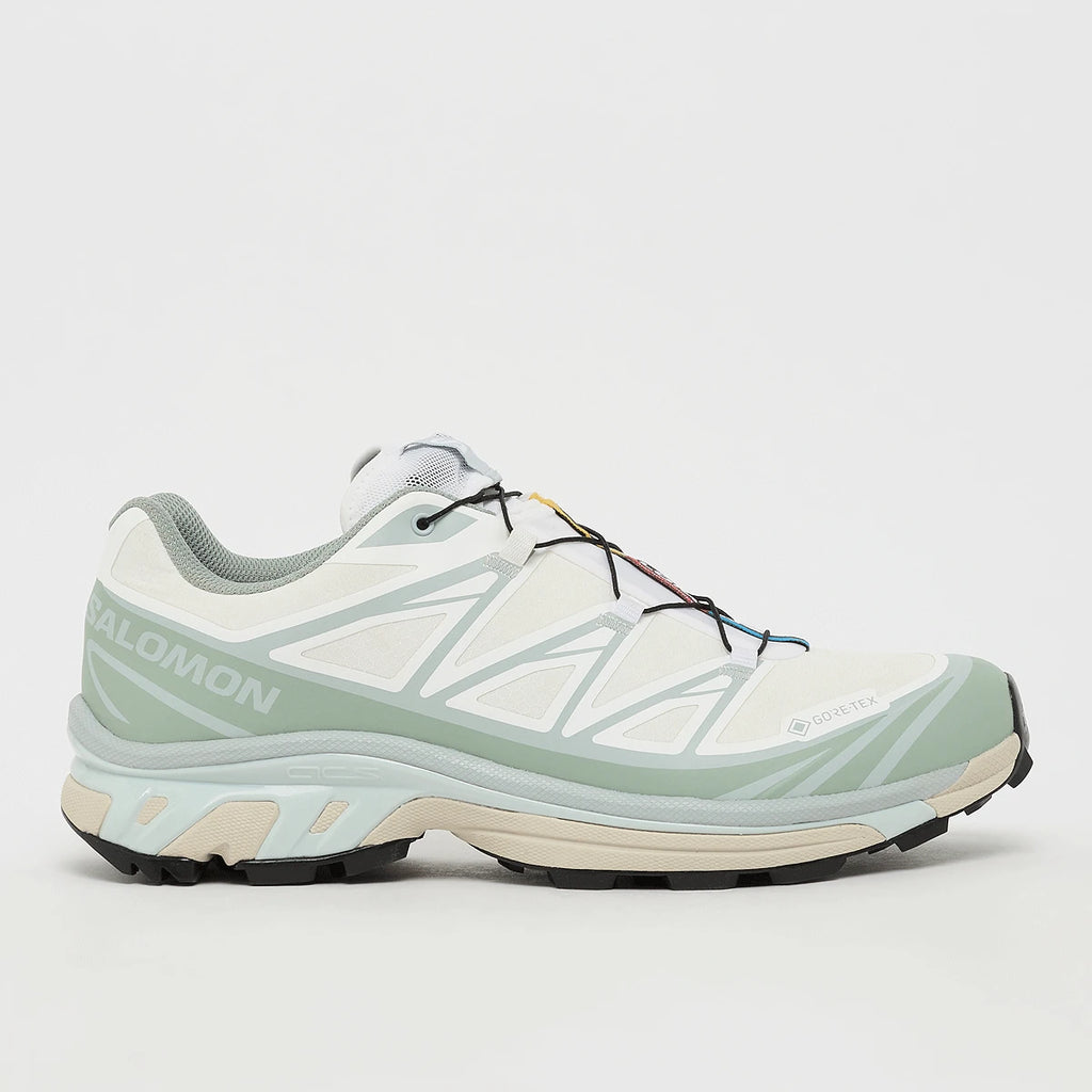 Salomon XT-6 GORE-TEX – White / Green Milieu / Ice Flow – profil exterieur
