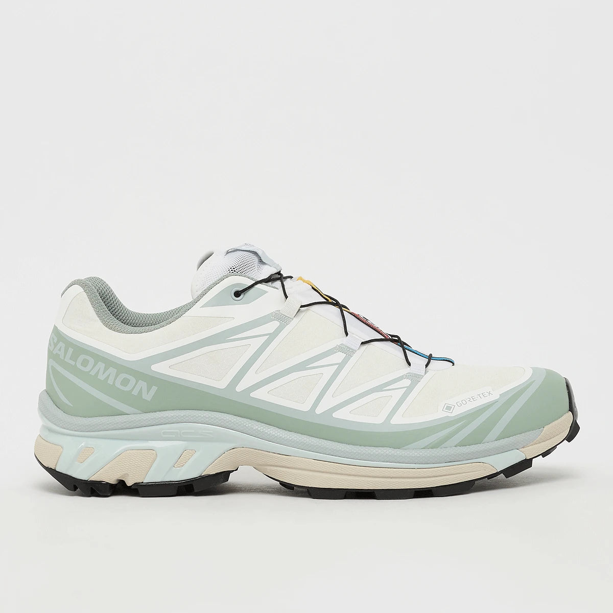 Salomon XT-6 GORE-TEX – White / Green Milieu / Ice Flow – profil exterieur