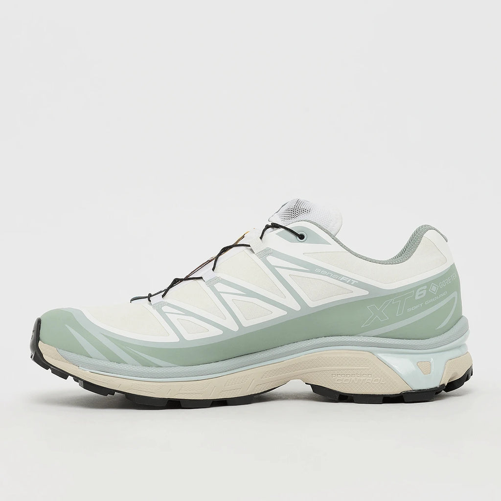 Salomon XT-6 GORE-TEX – White / Green Milieu / Ice Flow – profil interieur