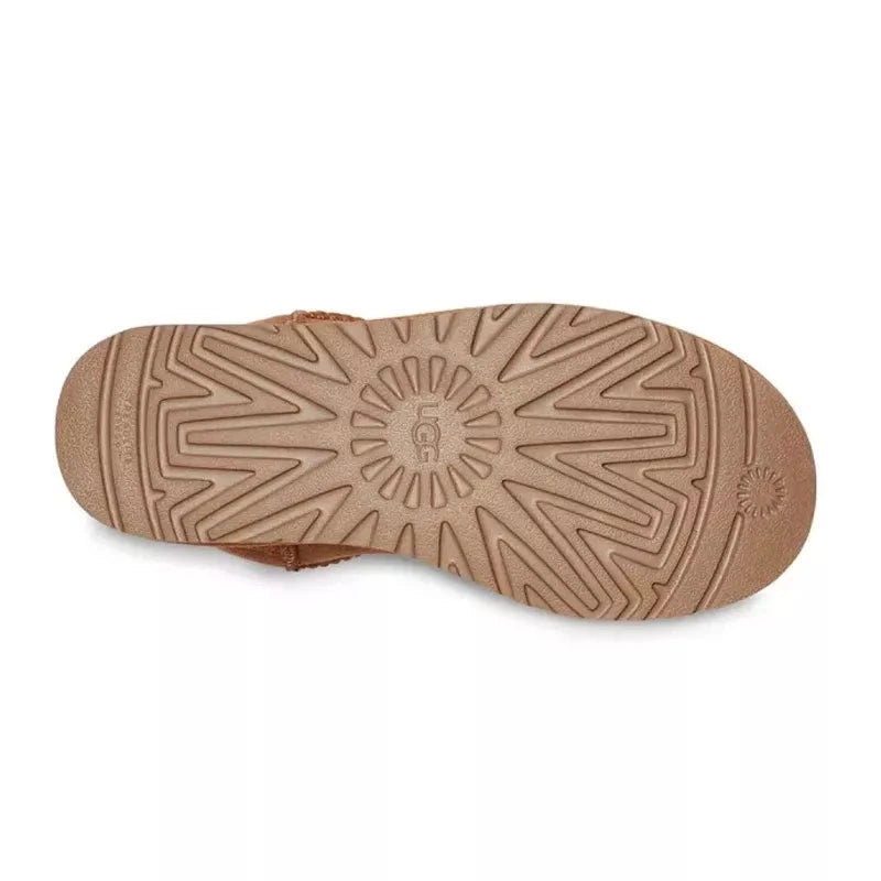 UGG Classic Ultra Mini Femme – Chestnut & Beige – semelle exterieure