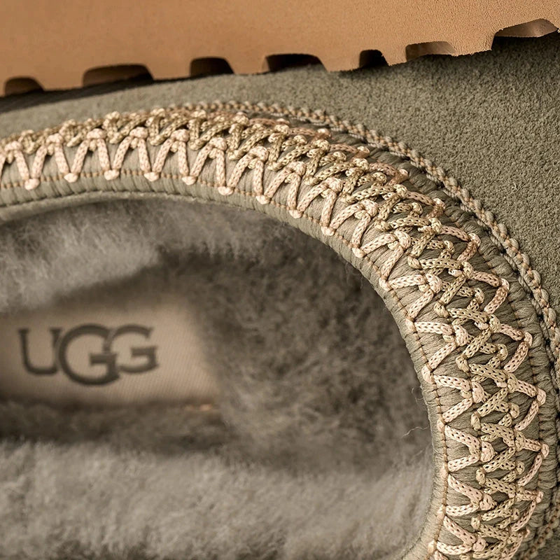 UGG Tasman II Femme – Moss Green – detail galon