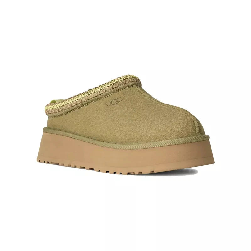 UGG Tazz II Femme – Kaki & Beige – trois quarts arriere