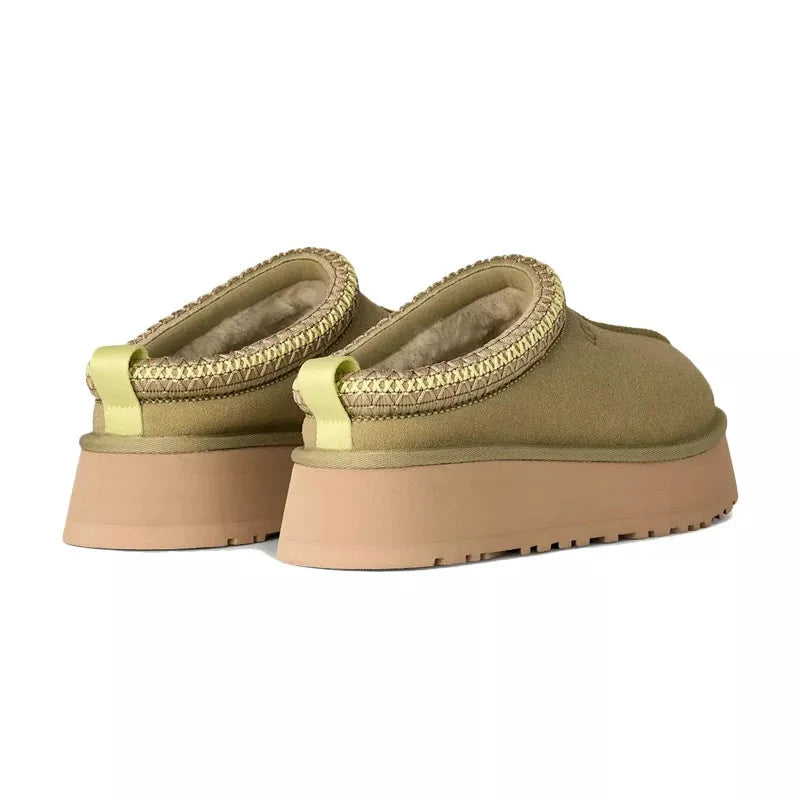 UGG Tazz II Femme – Kaki & Beige – paire arriere