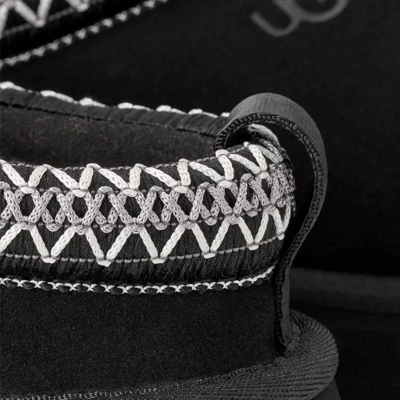 UGG Tazz II Femme – Noir & Gris – detail galon
