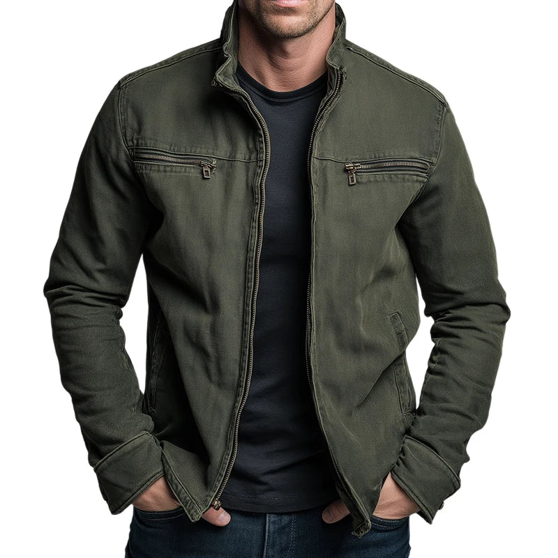 Veste homme en coton style vintage - Zippee et decontractee — vue 1
