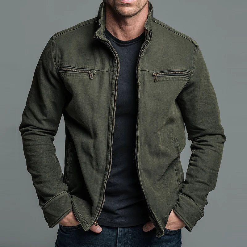 Veste homme en coton style vintage - Zippee et decontractee — vue 2