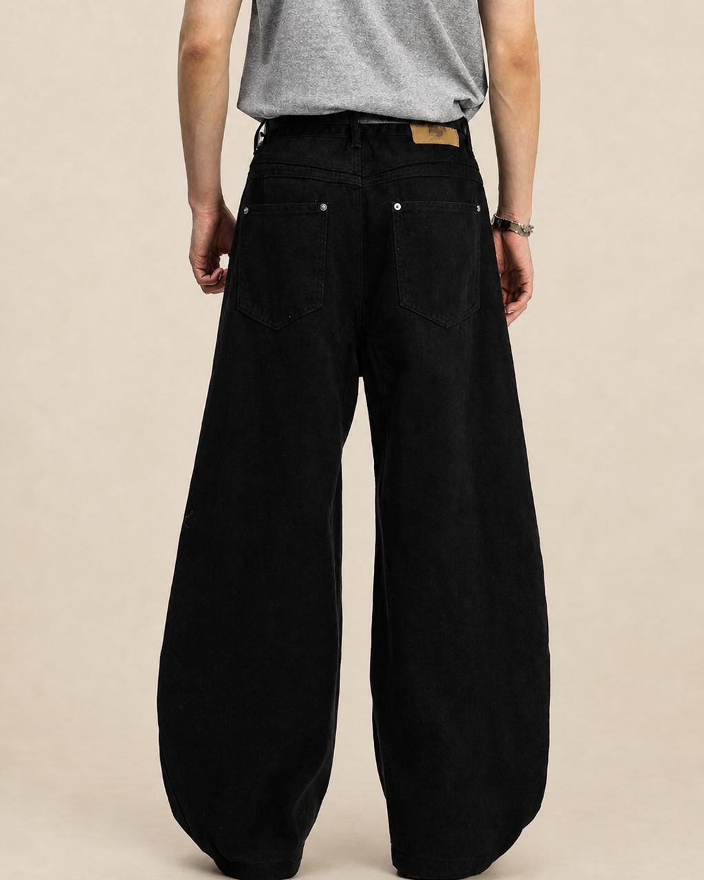 Pantalon cargo homme large en coton — vue 3