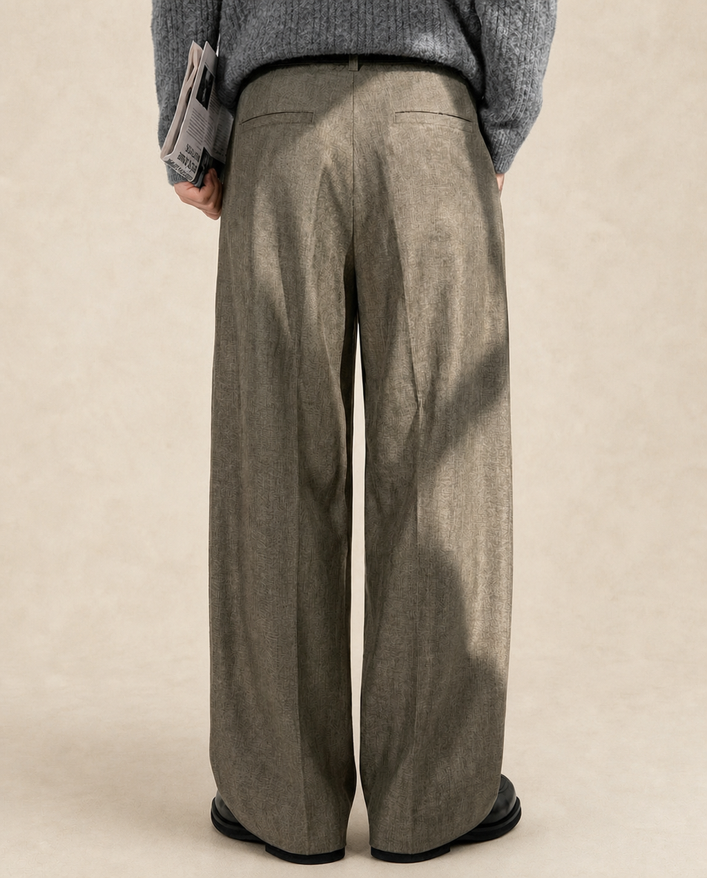 Pantalon homme à pinces et jambe large — vue 3