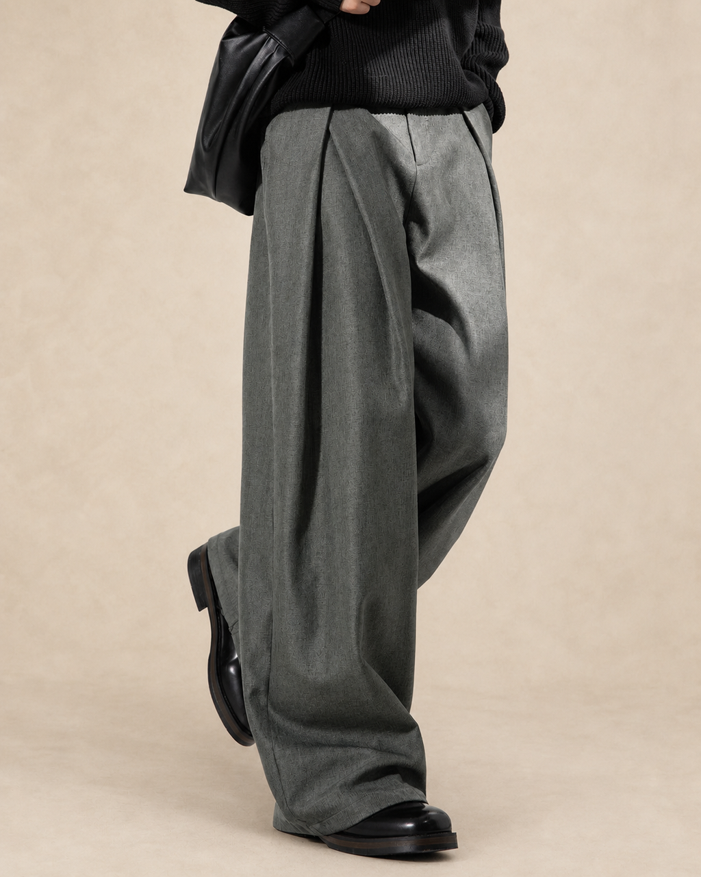 Pantalon homme à pinces et jambe large — vue 5