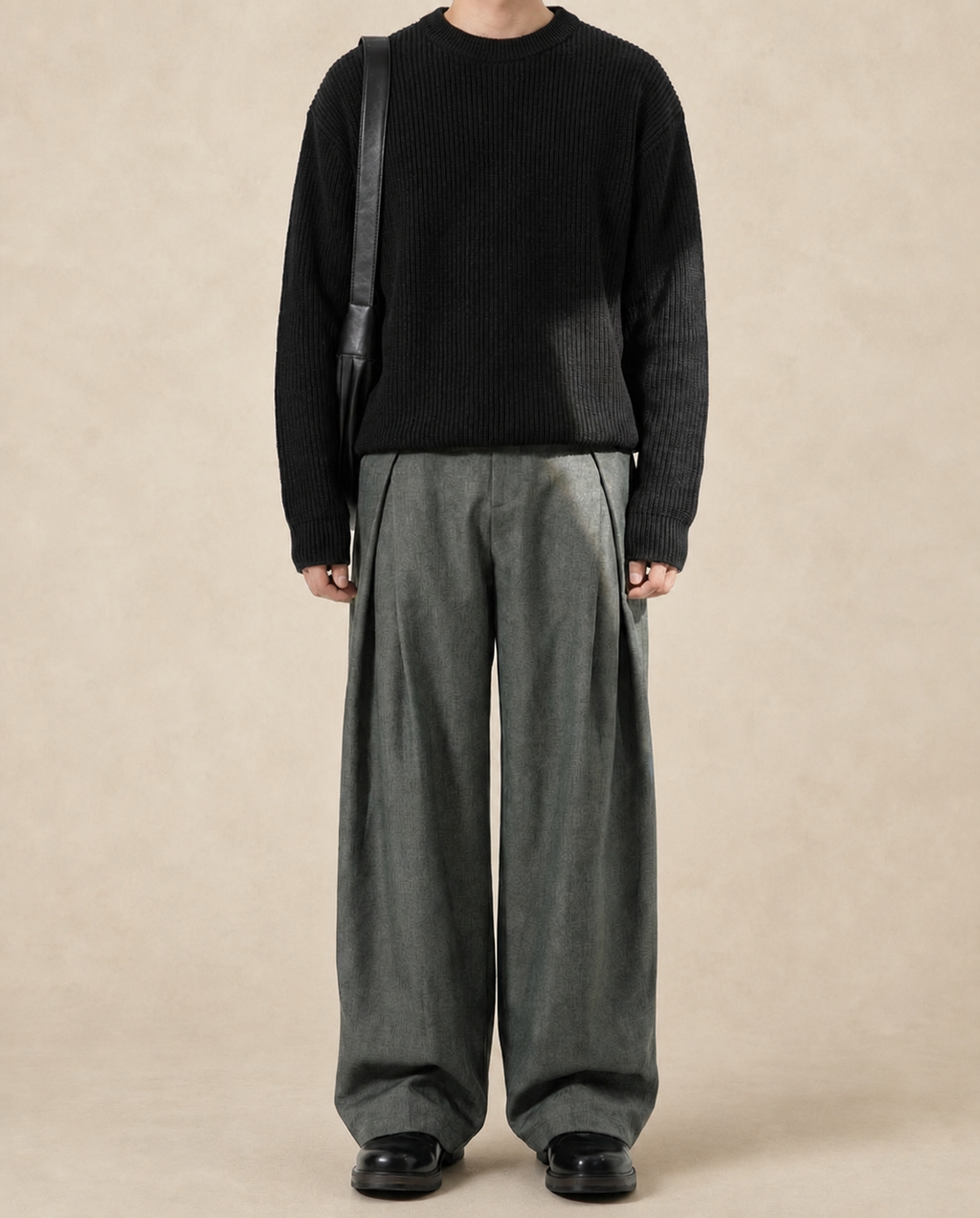 Pantalon homme à pinces et jambe large — vue 8