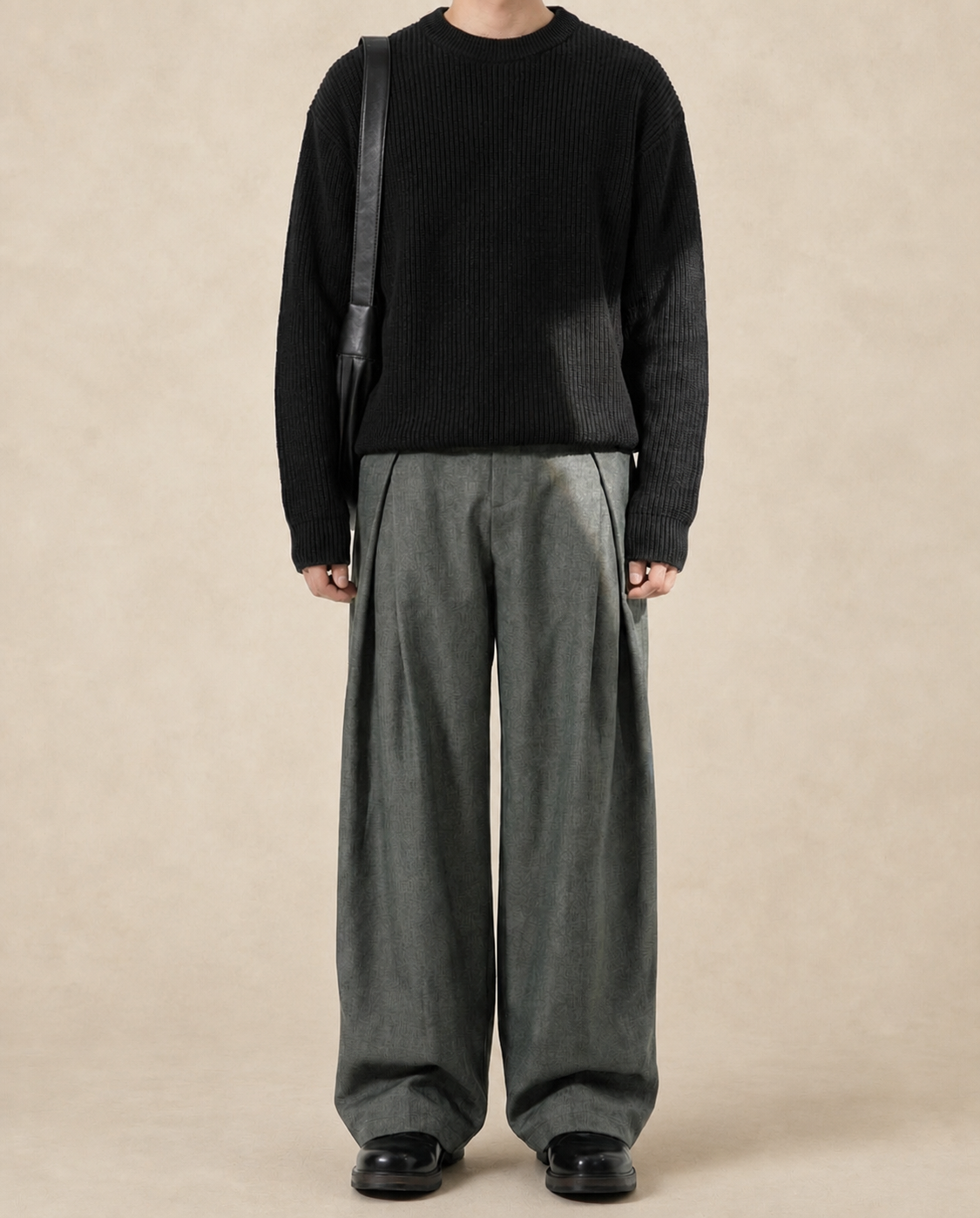 Pantalon homme à pinces et jambe large — vue 8