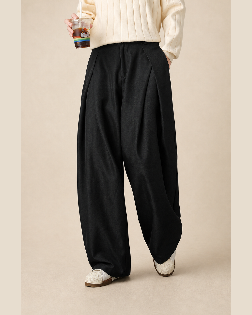 Pantalon homme à pinces et jambe large — vue 12