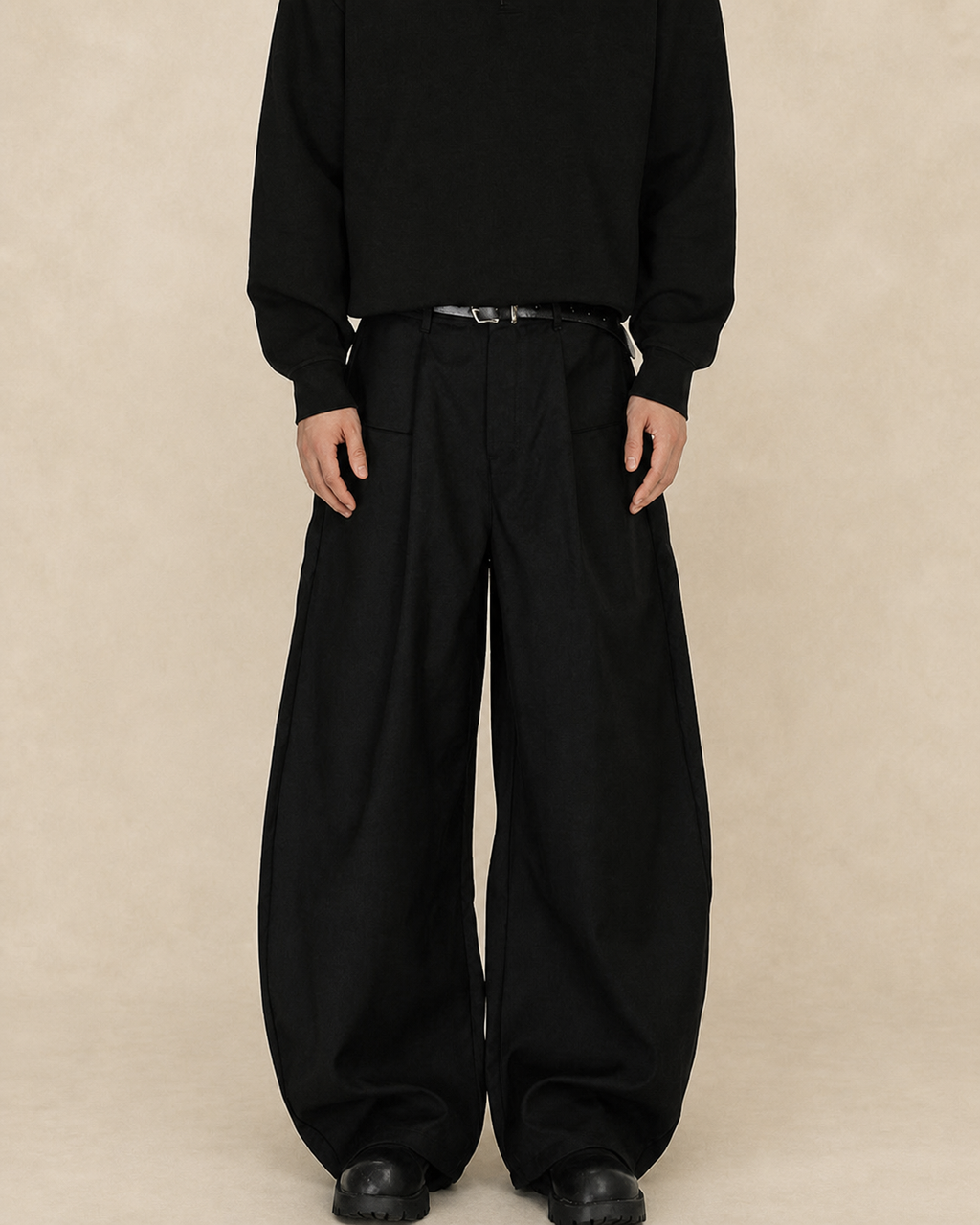 Pantalon homme en twill à jambe large — vue 1