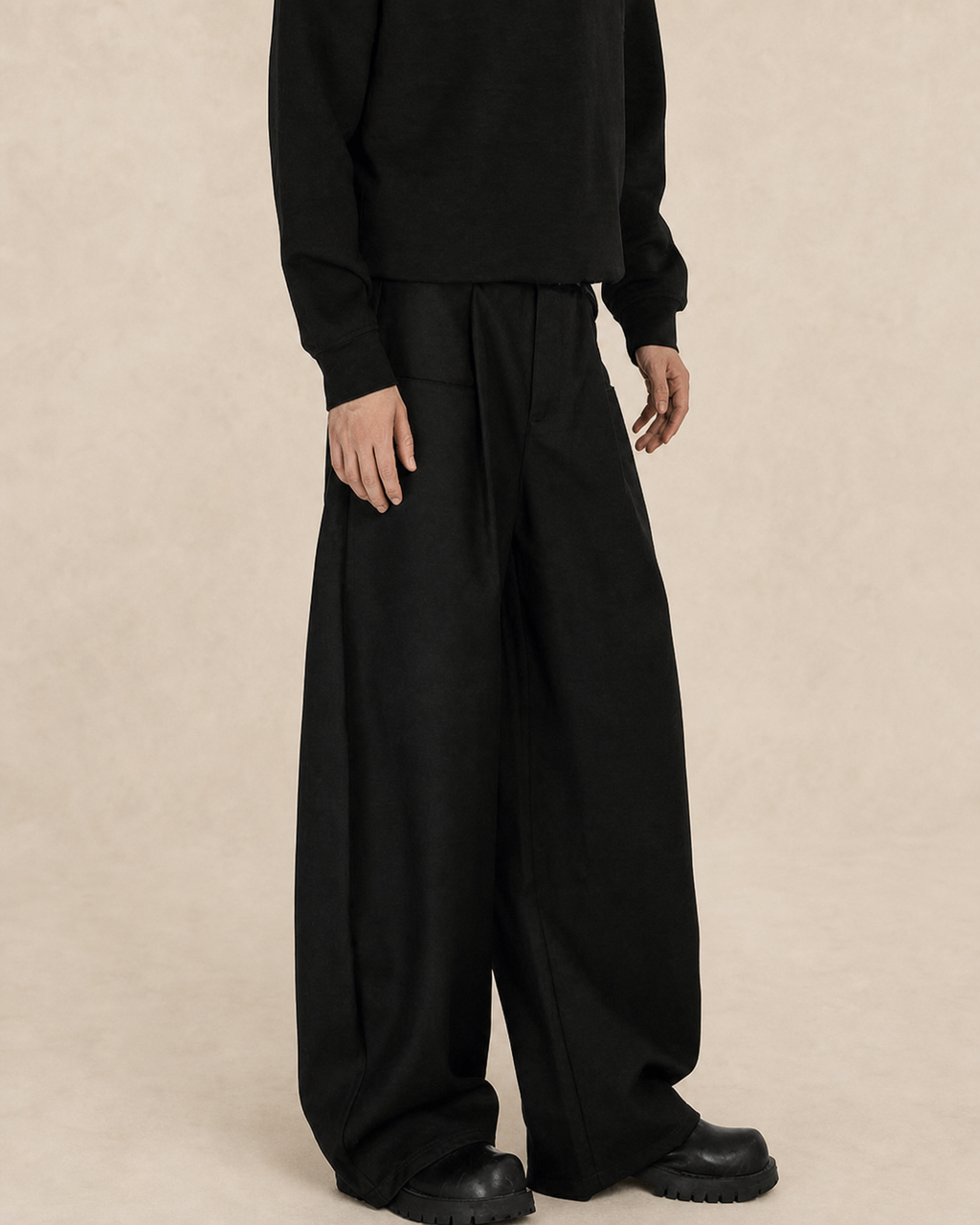 Pantalon homme en twill à jambe large — vue 2