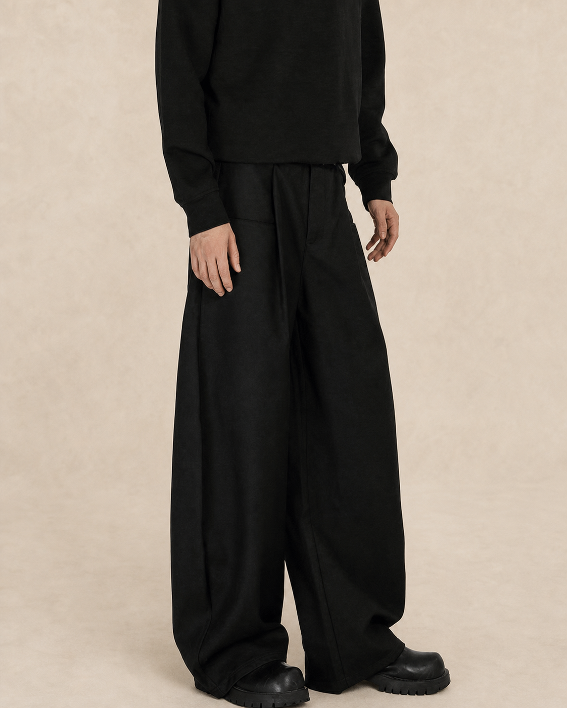 Pantalon homme en twill à jambe large — vue 2